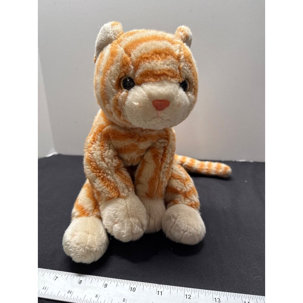 Ty Beanie Babies 1999 Striped Orange Tabby Cat Plush Named Pounce 8" Polyester F